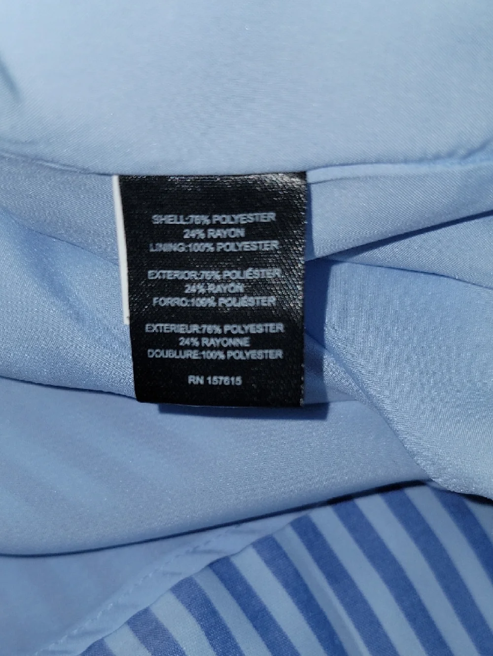 Tahari ASL Striped Wrap Shirtdress in Light Blue - Picture 11 of 11
